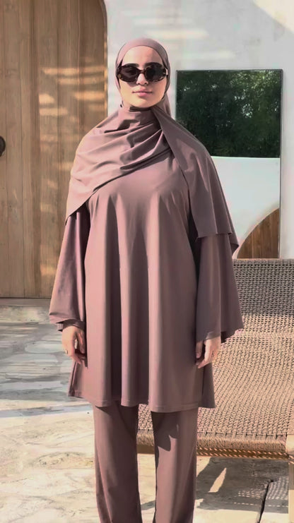 Burkini alba | 3 pièces - taupe